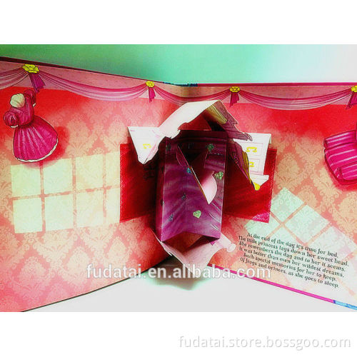 FDT customizes hard cover cheap children 3D pop-up book printing